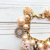 Pearl and Trinkets Charm Bracelet