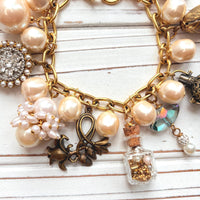 Pearl and Trinkets Charm Bracelet