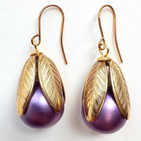 Lenora Dame Colorful Bead Cap Earrings - 4 Color Options