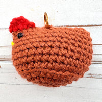 NEW Lenora Dame Crocheted Chicken Bag Charms - 4 Color Options