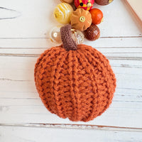 Burnt Orange Crocheted Pumpkin Bag Charm