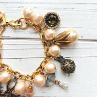 Pearl and Trinkets Charm Bracelet