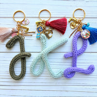 Lenora Dame Crocheted Initial Handbag Charm