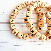 7 Bracelet Alphabet Stretch Set