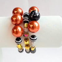 Lenora Dame Zebra Print Beaded Stretch Bracelet Set