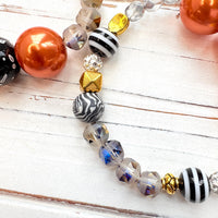Lenora Dame Zebra Print Beaded Stretch Bracelet Set