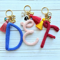 Lenora Dame Crocheted Initial Handbag Charm