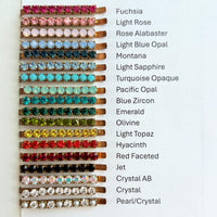 Swarovski Rhinestone Oval Hoop Earrings - Choice of Rhinestone Color