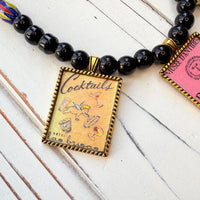 NEW Lenora Dame Retro French Advertising Necklace - One-of-a-Kind