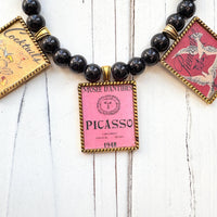 NEW Lenora Dame Retro French Advertising Necklace - One-of-a-Kind
