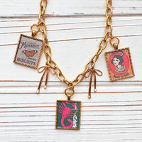 NEW Lenora Dame Monarch Biscuits Retro Advertising Necklace - One-of-a-Kind