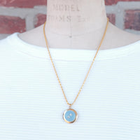 Lenora Dame One-of-a-Kind vintage button Charm locket necklace