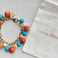 Lenora Dame Coral & Turquoise Bracelet