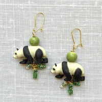 Lenora Dame Mini Panda Earrings