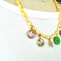 Lenora Dame Freshwater Pearl Charm Necklace