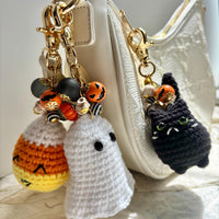 Lenora Dame Crochet Candy Corn Bag Charm