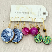 Folk Art Collection Discus Earrings Sets