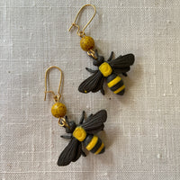Lenora Dame Honey Bee Earrings