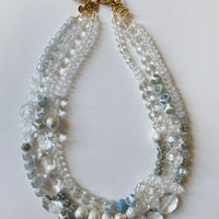 Lenora Dame Frosty Multi-Strand Necklace - Holiday Jewelry - Crystal Necklace