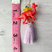 Lenora Dame Poppy Tsintaosaurus Tassel Earrings