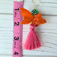 Lenora Dame Sparkle Koi Tassel Earrings