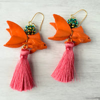 Lenora Dame Sparkle Koi Tassel Earrings