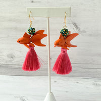 Lenora Dame Sparkle Koi Tassel Earrings