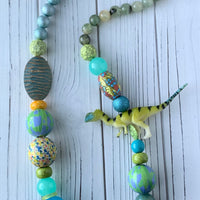 Lenora Dame Neon Dinosaur Necklace
