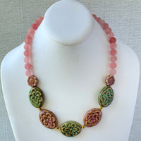 Lenora Dame Mother Earth Necklace in Raspberry