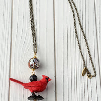 Lenora Dame Casper the Cardinal Pendant Necklace
