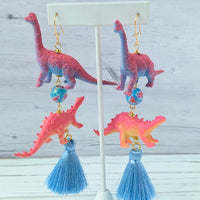 Lenora Dame Pool Party Dino Tassel Earrings