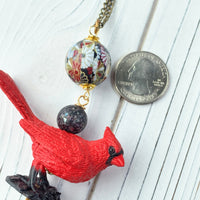 Lenora Dame Casper the Cardinal Pendant Necklace