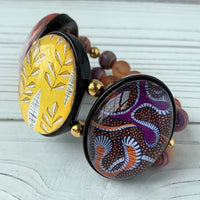 Lenora Dame Patchwork Lens Stretch Bracelet in Sunset