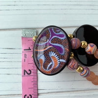 Lenora Dame Patchwork Lens Stretch Bracelet in Sunset