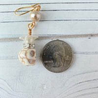 Lenora Dame Skull Bride Earrings