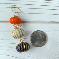 Lenora Dame Cinderella Pumpkin Fall Earrings
