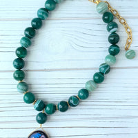 Lenora Dame Ivy Patchwork Pendant Necklace