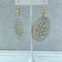 Lenora Dame Athena Discus Filigree Dangle Earrings
