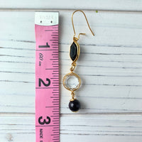 Lenora Dame Amulet Earrings in Midnight