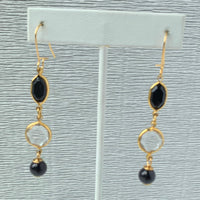 Lenora Dame Amulet Earrings in Midnight