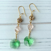 Lenora Dame Granny Smith Swarovski Crystal Drop Earring