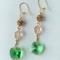 Lenora Dame Granny Smith Swarovski Crystal Drop Earring