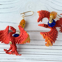 Lenora Dame Phoenix-Ville Statement Earrings, Phoenix Earrings