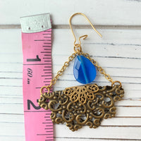 Lenora Dame Lantern Earring in Sky