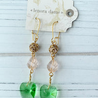 Lenora Dame Granny Smith Swarovski Crystal Drop Earring