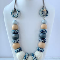 Lenora Dame Ikat Print Boho Necklace