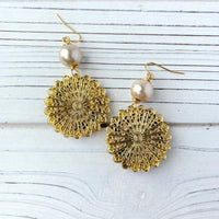 Lenora Dame Toile Drop Earrings