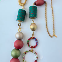 Lenora Dame Holiday Hostess Beaded Christmas Statement Necklace