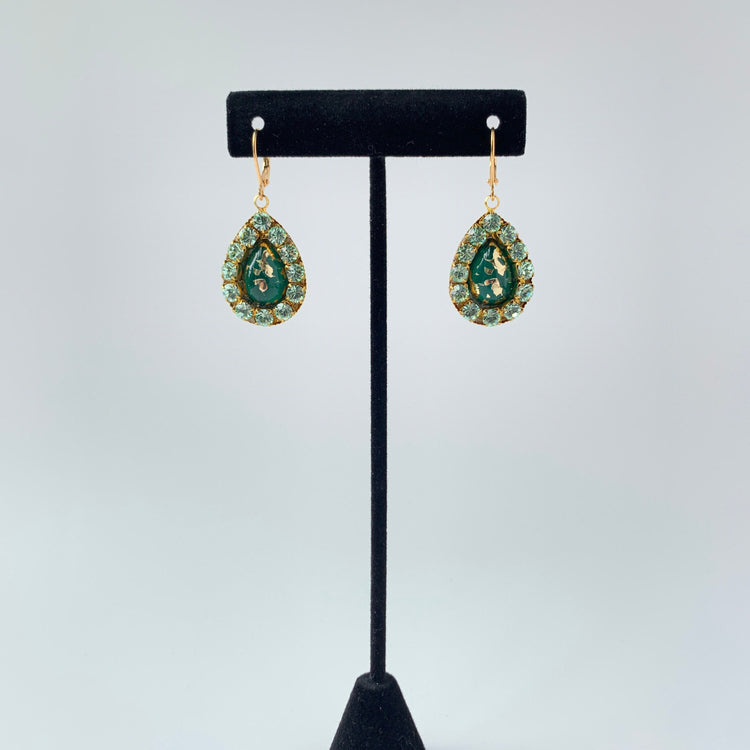 Lenora Dame Gatsby Swarovski Teardrop Earrings - 4 Color Choices