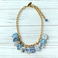 Lenora Dame Vintage Shell Art Charm Necklace